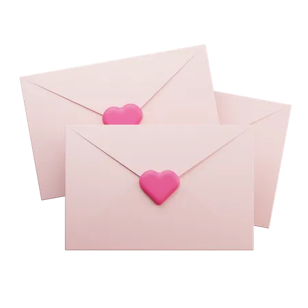 Carta de amor  3D Icon