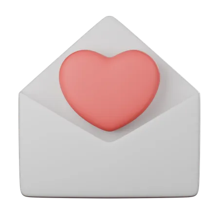 Carta de amor  3D Icon