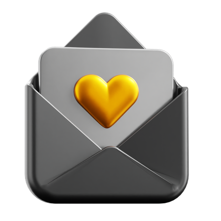 Carta de amor  3D Icon