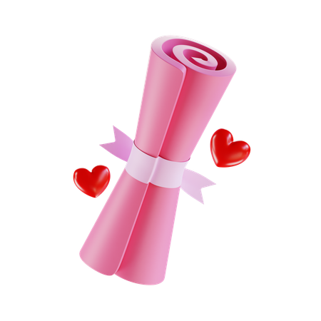 Carta de amor  3D Icon