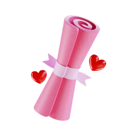 Carta de amor  3D Icon