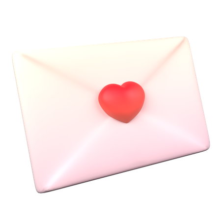 Carta de amor  3D Icon