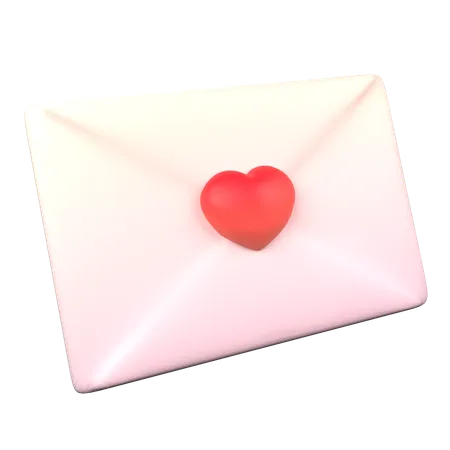 Carta de amor  3D Icon