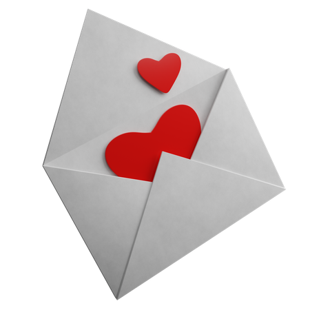 Carta de amor  3D Icon