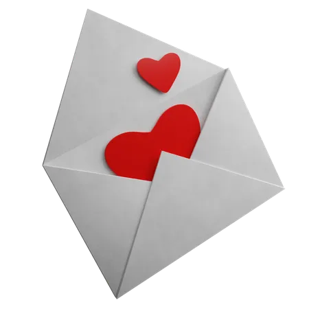 Carta de amor  3D Icon