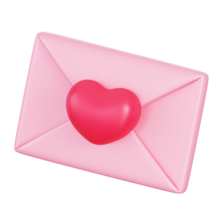 Carta de amor  3D Icon