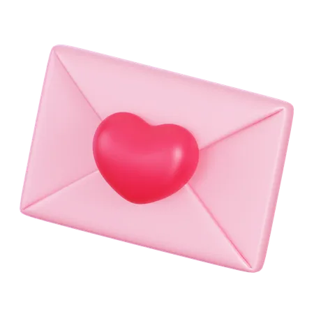 Carta de amor  3D Icon