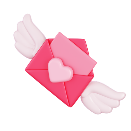 Carta de amor  3D Icon