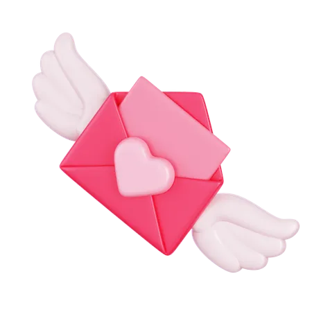 Carta de amor  3D Icon