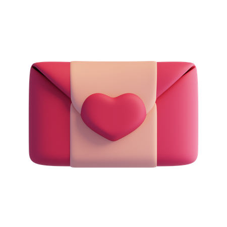 Carta de amor  3D Icon