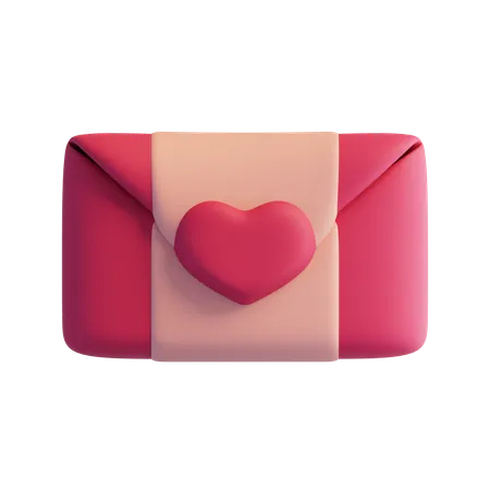 Carta de amor  3D Icon