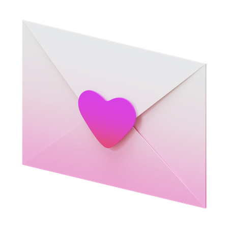 Carta de amor  3D Icon