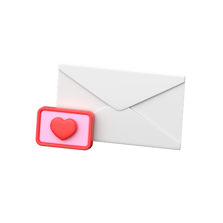 Carta de amor  3D Icon