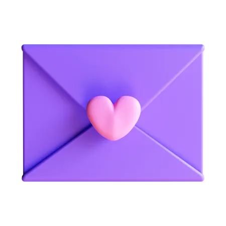 Carta de amor  3D Illustration