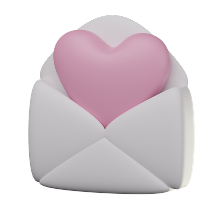 Carta de amor  3D Icon