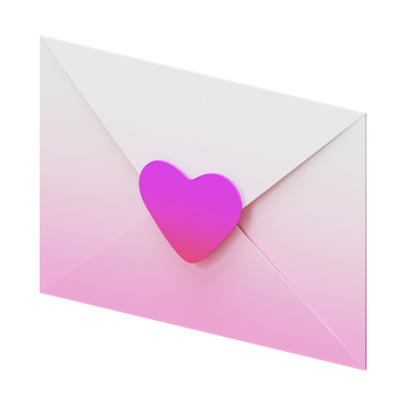 Carta de amor  3D Icon