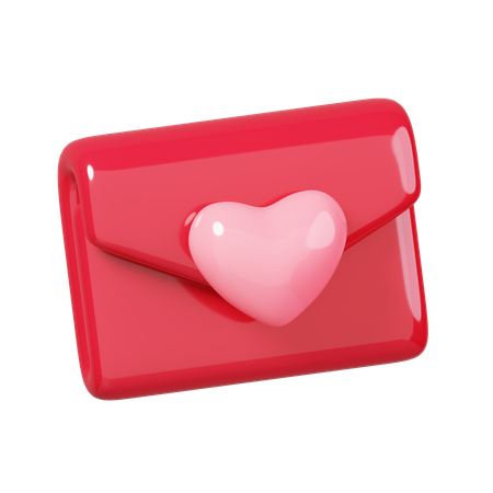 Carta de amor  3D Icon