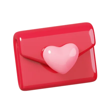 Carta de amor  3D Icon