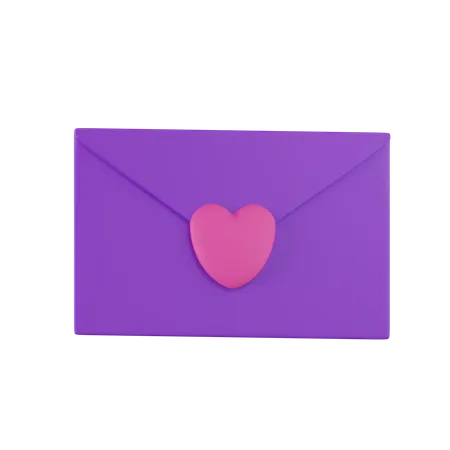 Carta de amor  3D Icon