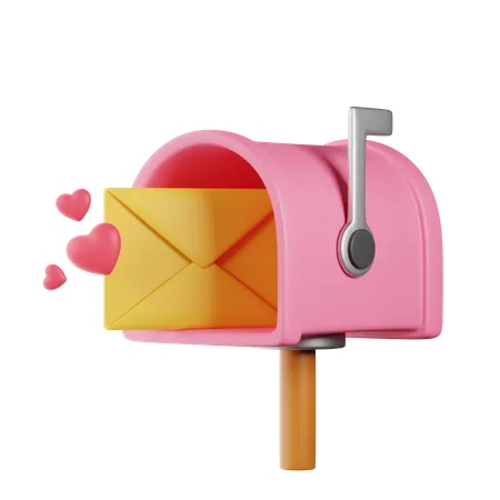 Carta de amor  3D Icon