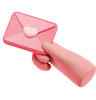 entregando carta de amor