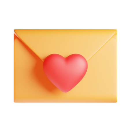 Carta de amor  3D Icon