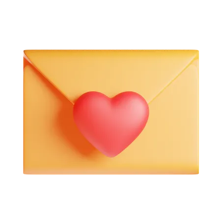 Carta de amor  3D Icon