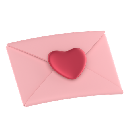 Carta de amor  3D Icon