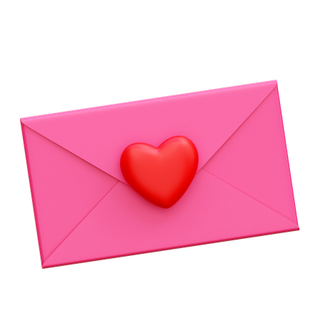 Carta de amor  3D Icon