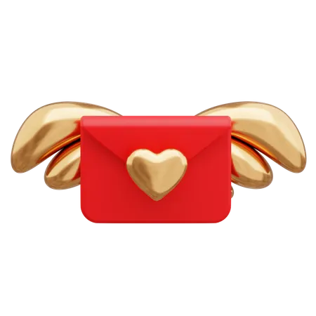 Carta de amor  3D Icon