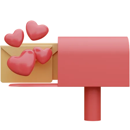 Carta de amor  3D Icon