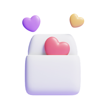 Carta de amor  3D Icon