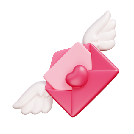 Carta de amor dos namorados  3D Icon