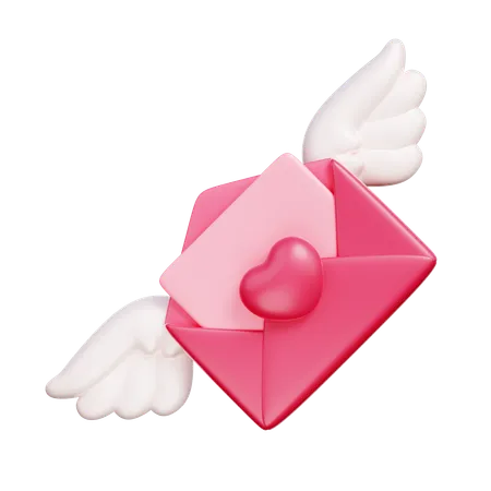 Carta de amor dos namorados  3D Icon