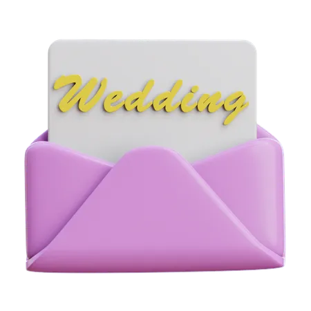 Carta de boda  3D Icon