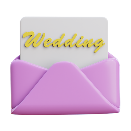 Carta de casamento  3D Icon