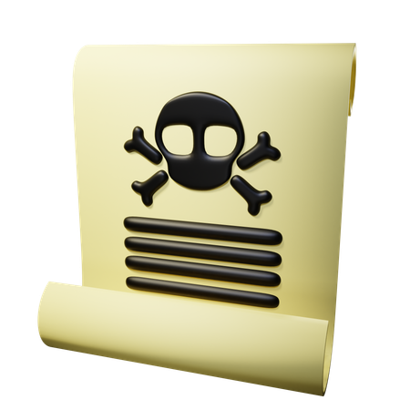 Carta de muerte  3D Icon