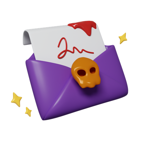 Carta de dia das bruxas  3D Icon