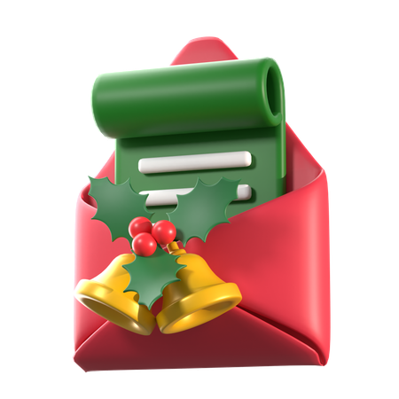 Carta de natal  3D Icon