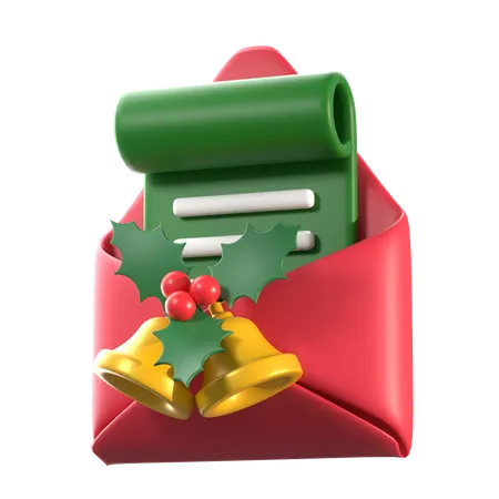 Carta de natal  3D Icon