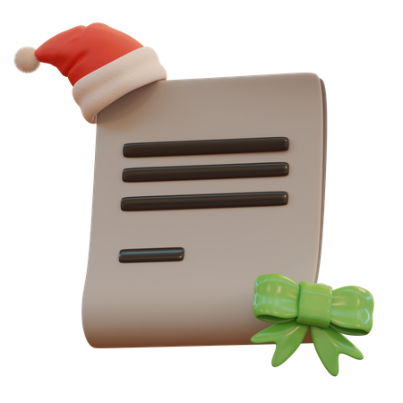 Carta de natal  3D Icon