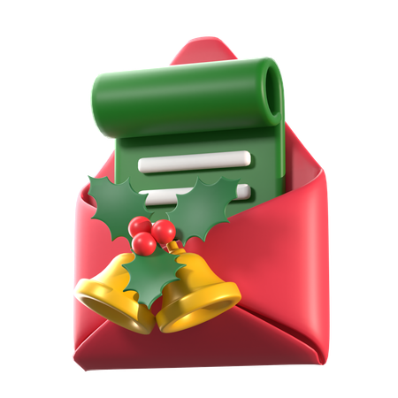 Carta de navidad  3D Icon