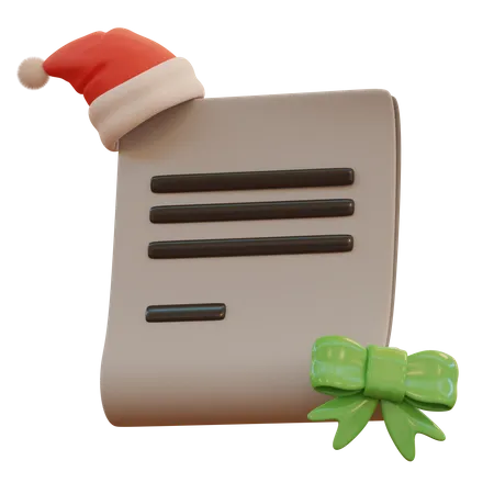 Carta de navidad  3D Icon