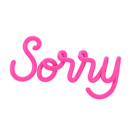 Carta de disculpa  3D Icon