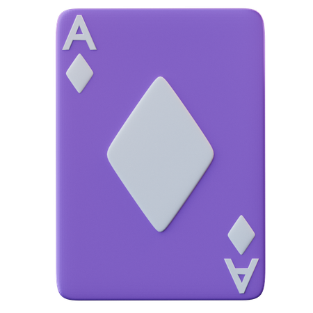 Tarjeta de póquer de diamantes  3D Icon