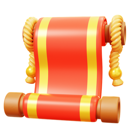 Carta de rolagem chinesa  3D Icon