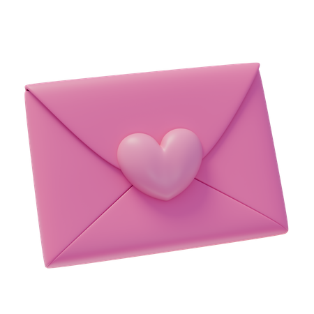 Carta dos namorados  3D Icon