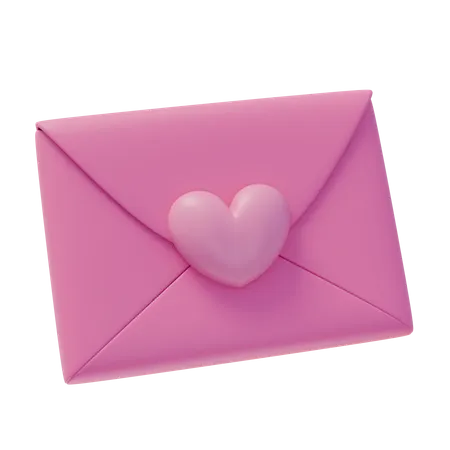 Carta dos namorados  3D Icon