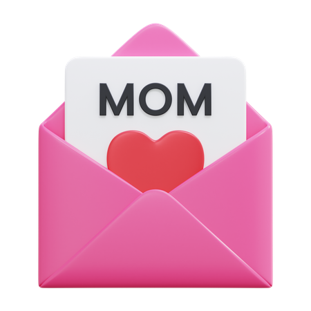 Carta del dia de la madre  3D Icon