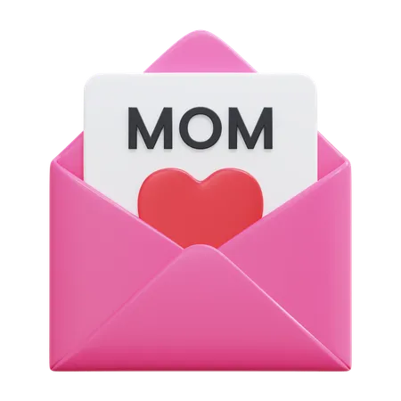 Carta del dia de la madre  3D Icon